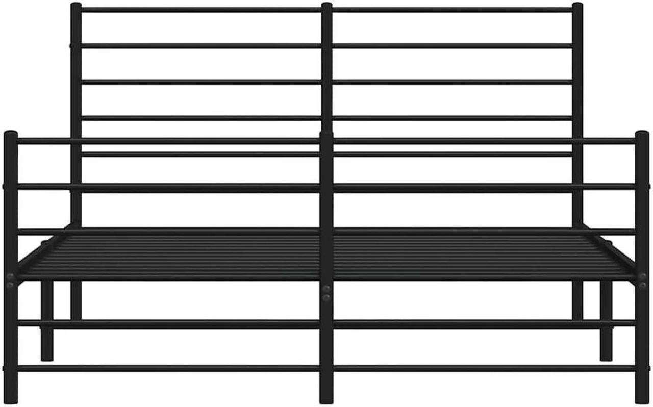 Alt view image 7 of 7 - vidaXL 12 Inch Full Metal Bed Frame with Headboard & Footboard, No Box Spring Needed, Noise Free Platform Bed Frame with Steel Slats, Easy Assembly, Under Bed Storage, Minimalist, Black
