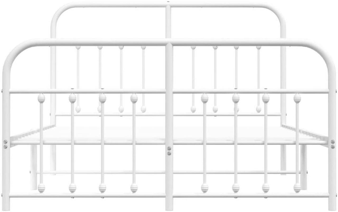Alt view image 6 of 7 - vidaXL 12 Inch Queen Metal Bed Frame with Headboard & Footboard, No Box Spring Needed, Noise Free Platform Bed Frame with Steel Slats, Easy Assembly, Under Bed Storage, Minimalist, White