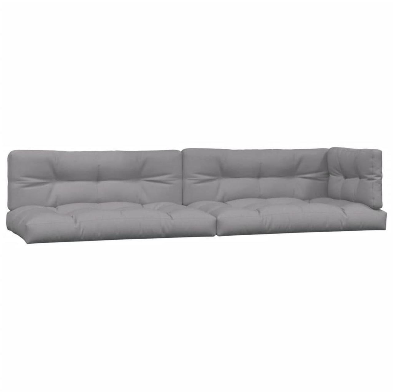 Alt view image 2 of 7 - vidaXL Pallet Cushion Grey Polyester 47.2 x 31.5 x 4.7 in Modular