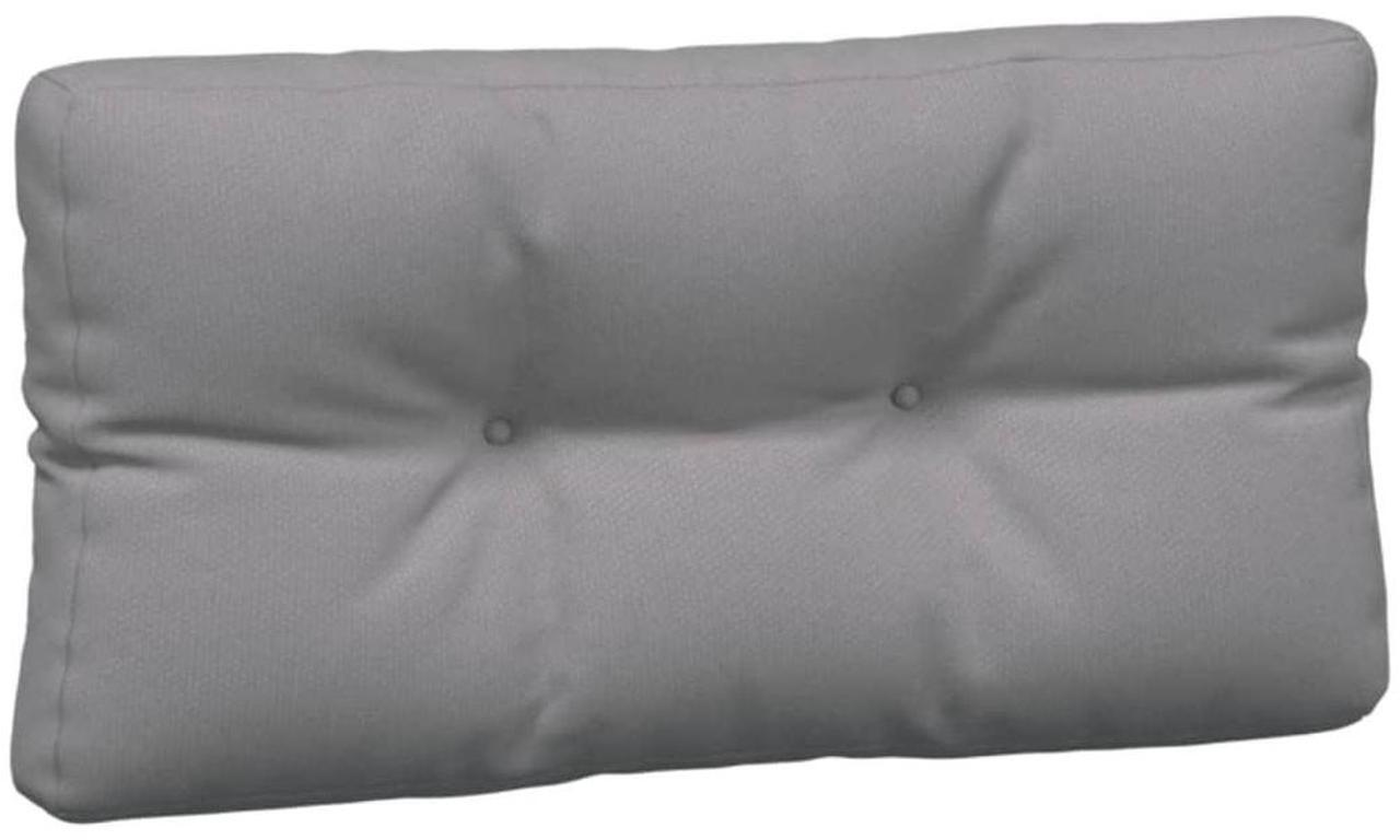 Alt view image 5 of 7 - vidaXL Pallet Cushion Grey Polyester 47.2 x 31.5 x 4.7 in Modular