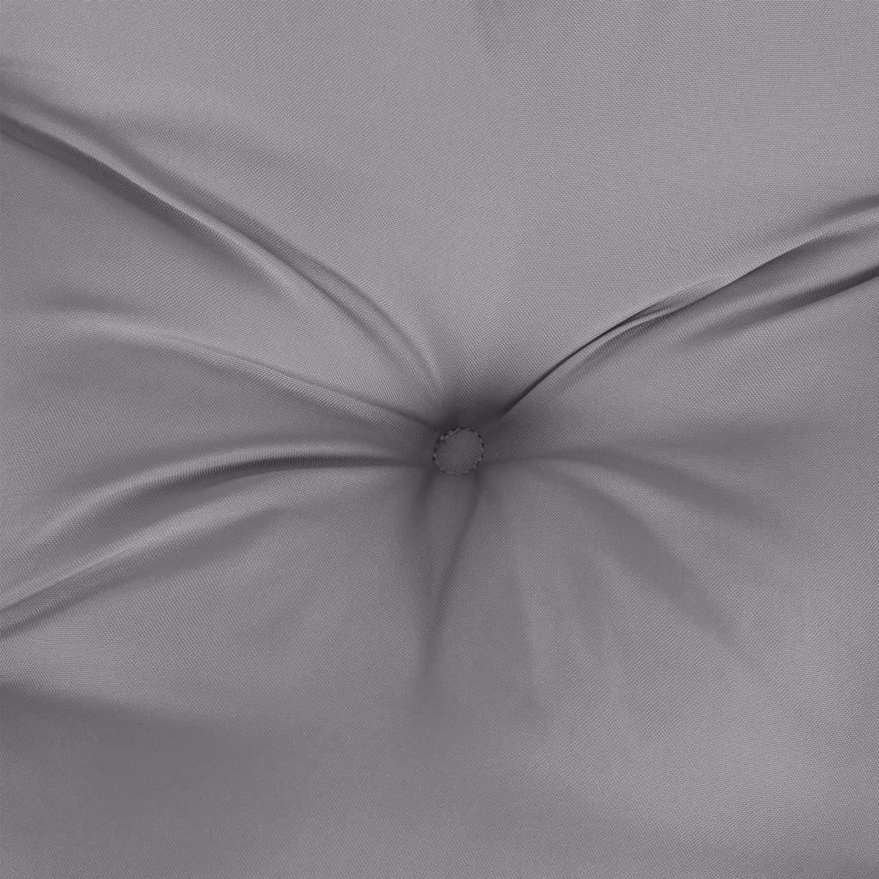 Alt view image 7 of 7 - vidaXL Pallet Cushion Grey Polyester 47.2 x 31.5 x 4.7 in Modular