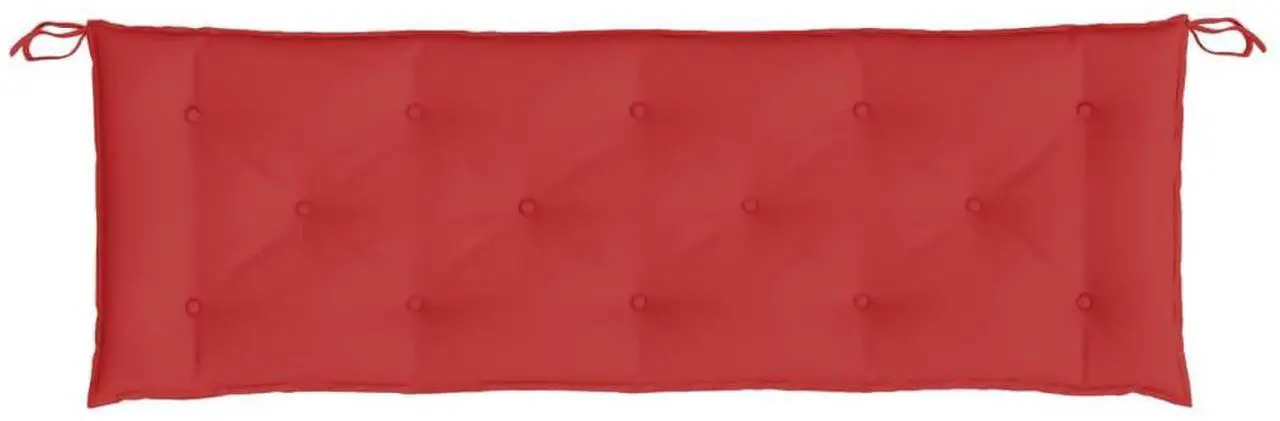 Alt view image 6 of 7 - vidaXL Garden Bench Cushion Set of 2 Red Oxford fabric Extra Long