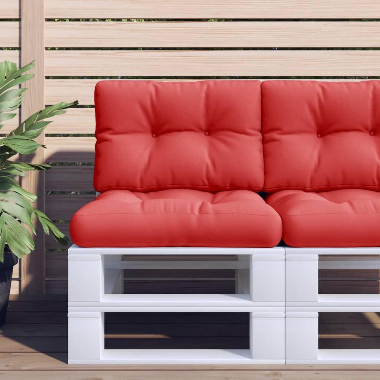 Main image of vidaXL Pallet Cushion Red 100% Polyester 23.6"" x 15.7"" x 4.7