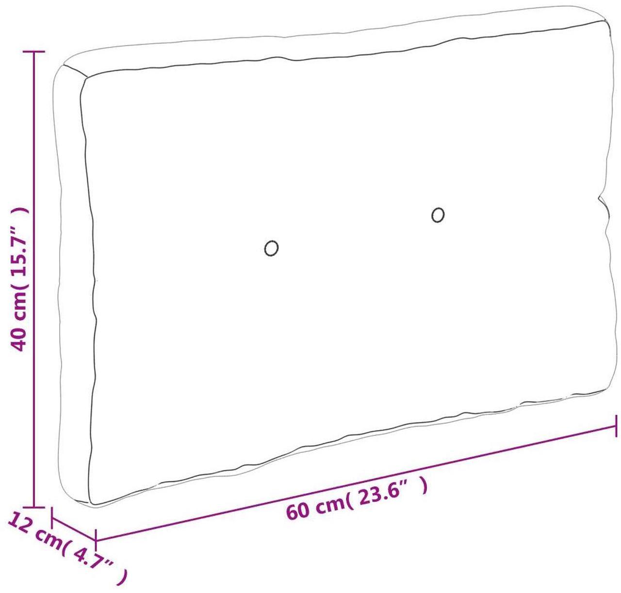 Alt view image 4 of 7 - vidaXL Pallet Cushion Red 100% Polyester 23.6"" x 15.7"" x 4.7
