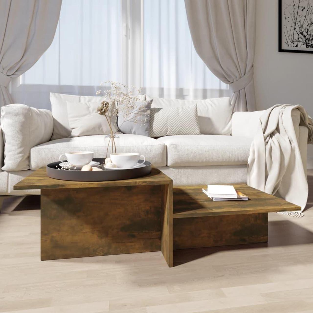 Main image of vidaXL Coffee Table Smoked Oak Engineered Wood Medium Great Design