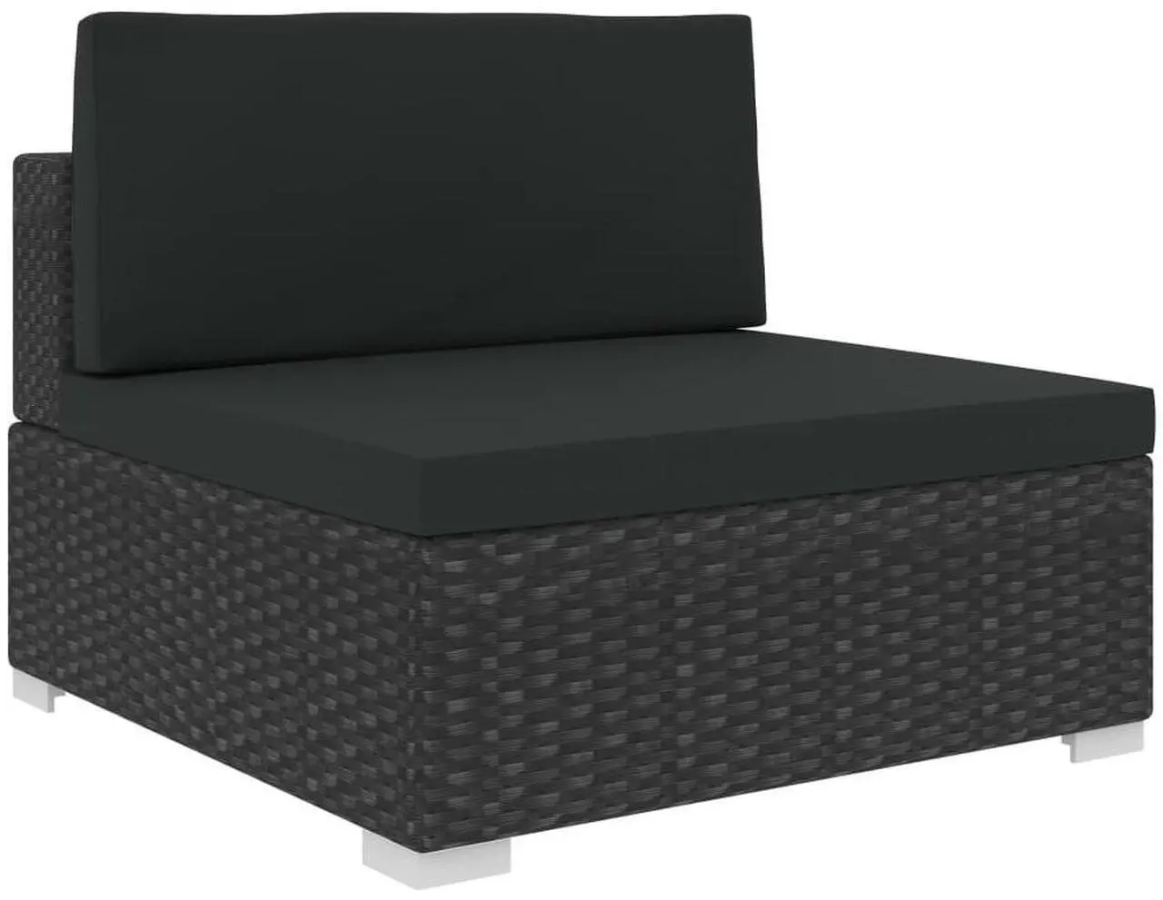Alt view image 5 of 7 - vidaXL Patio Lounge Set Set of 8 Black