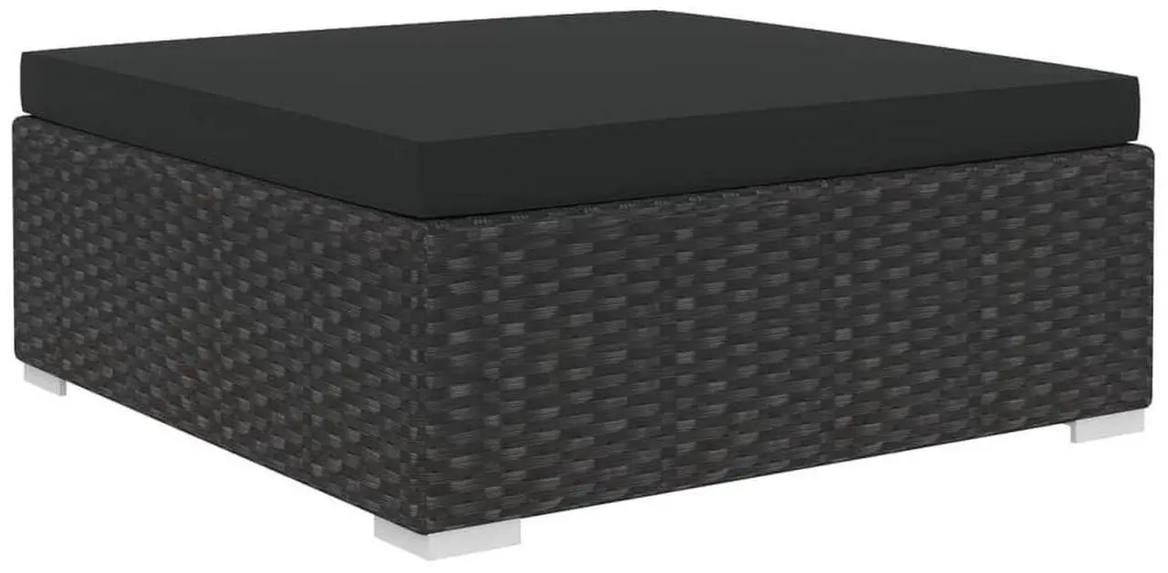 Alt view image 6 of 7 - vidaXL Patio Lounge Set Set of 8 Black