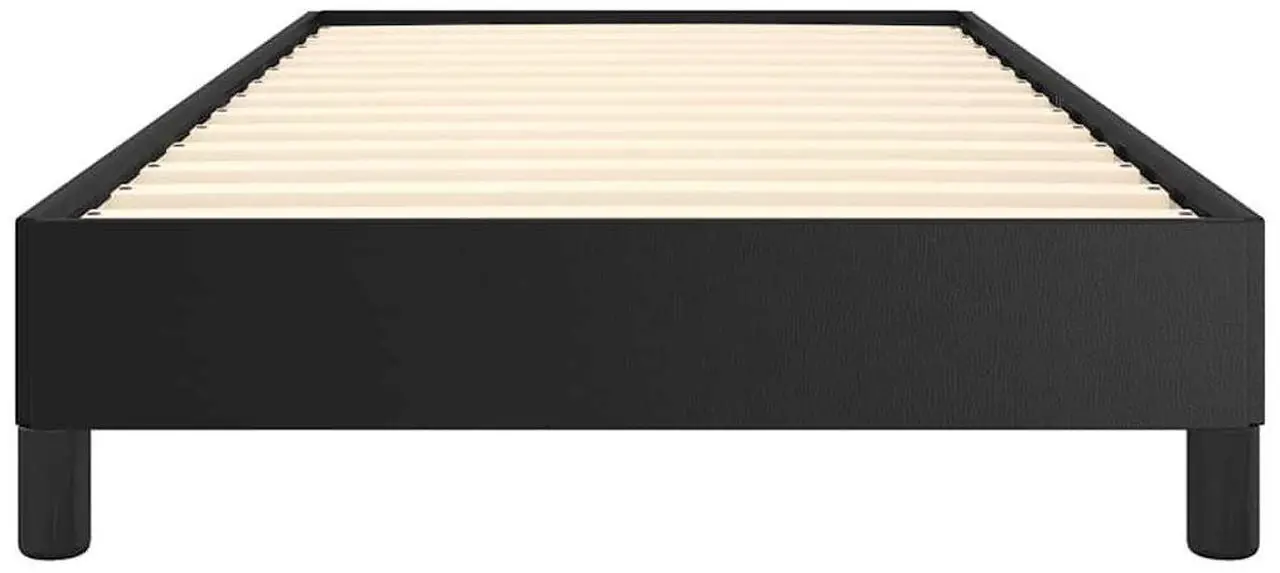 Alt view image 7 of 7 - vidaXL Twin Size Bed Frame with Plywood Slats, Platform Bed Frame, Faux Leather Upholstered Mattress Foundation, No Box Spring Needed & Easy Assembly, Black, without Mattress