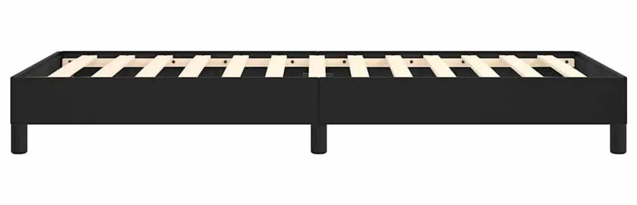 Alt view image 8 of 7 - vidaXL Twin Size Bed Frame with Plywood Slats, Platform Bed Frame, Faux Leather Upholstered Mattress Foundation, No Box Spring Needed & Easy Assembly, Black, without Mattress
