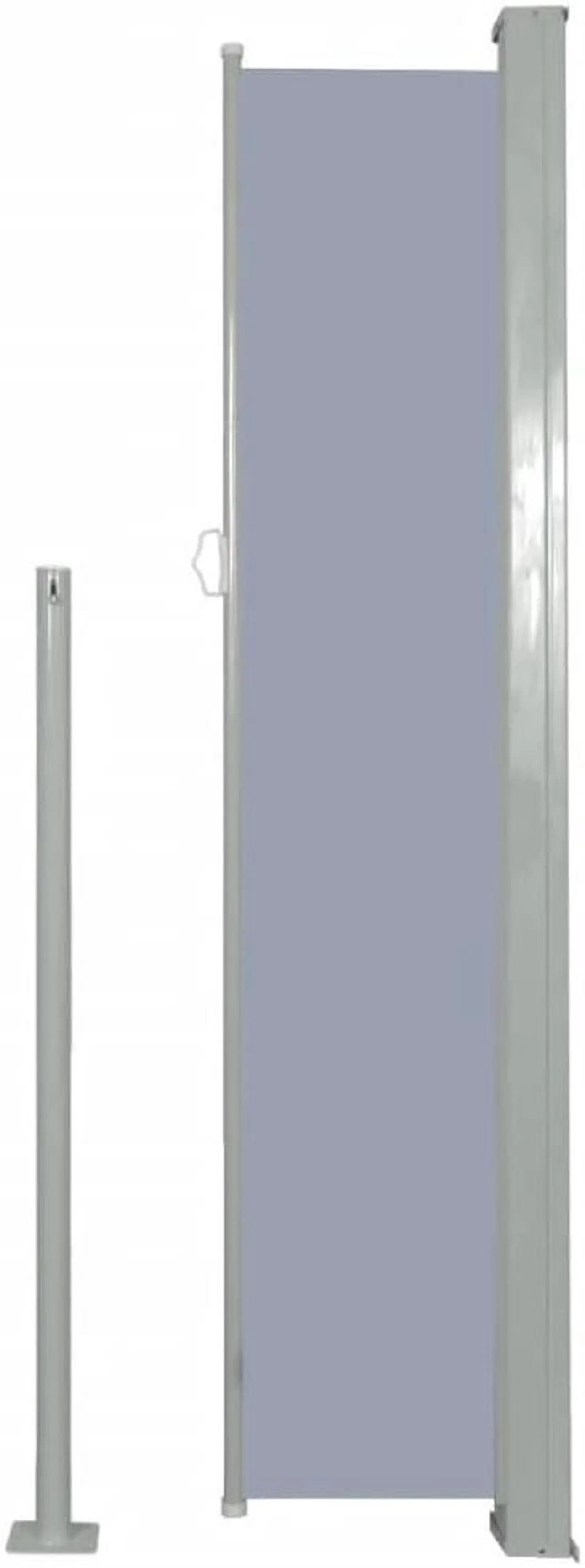 Alt view image 3 of 14 - vidaXL Retractable Side Awning 63"x196.9" Gray Privacy Screen Shade Blind