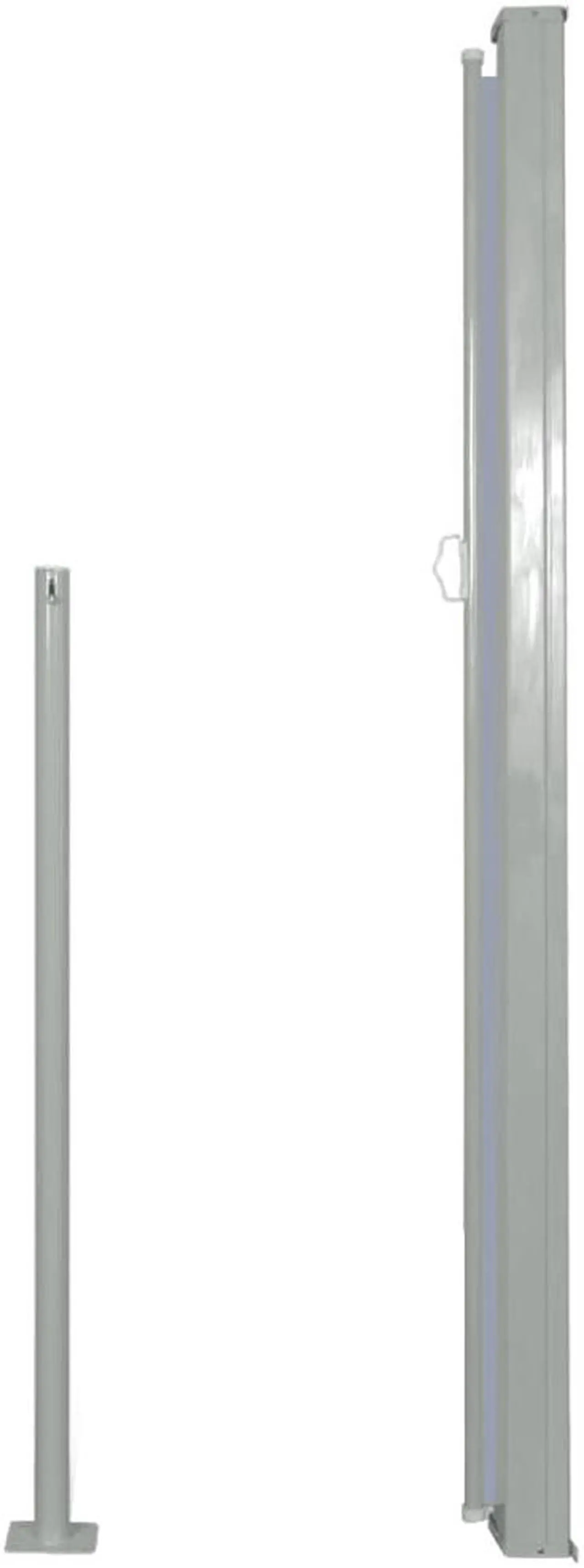 Alt view image 2 of 14 - vidaXL Retractable Side Awning 63"x196.9" Gray Privacy Screen Shade Blind