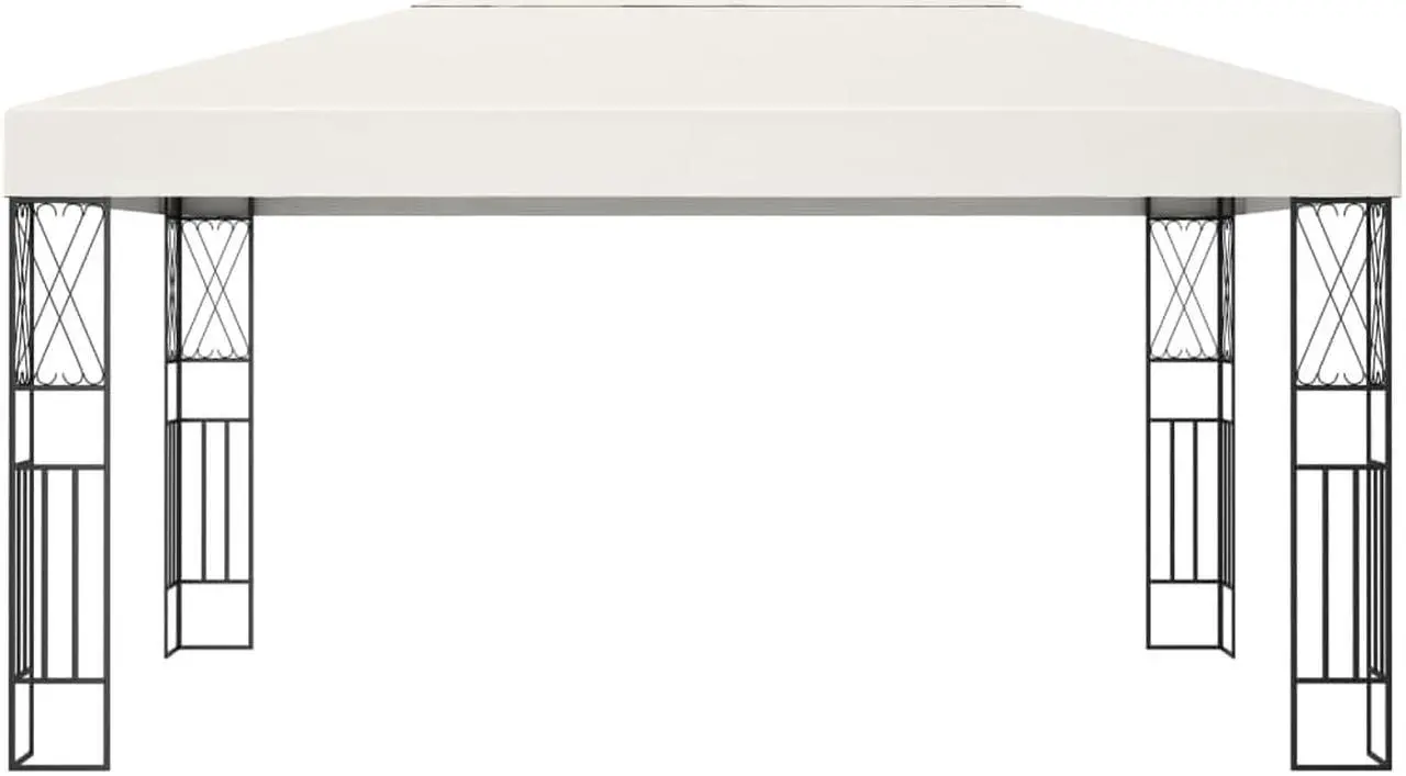 Alt view image 2 of 6 - vidaXL Gazebo Canopy Tent Patio Pavilion Lawn Wedding Party Tent Cream Fabric