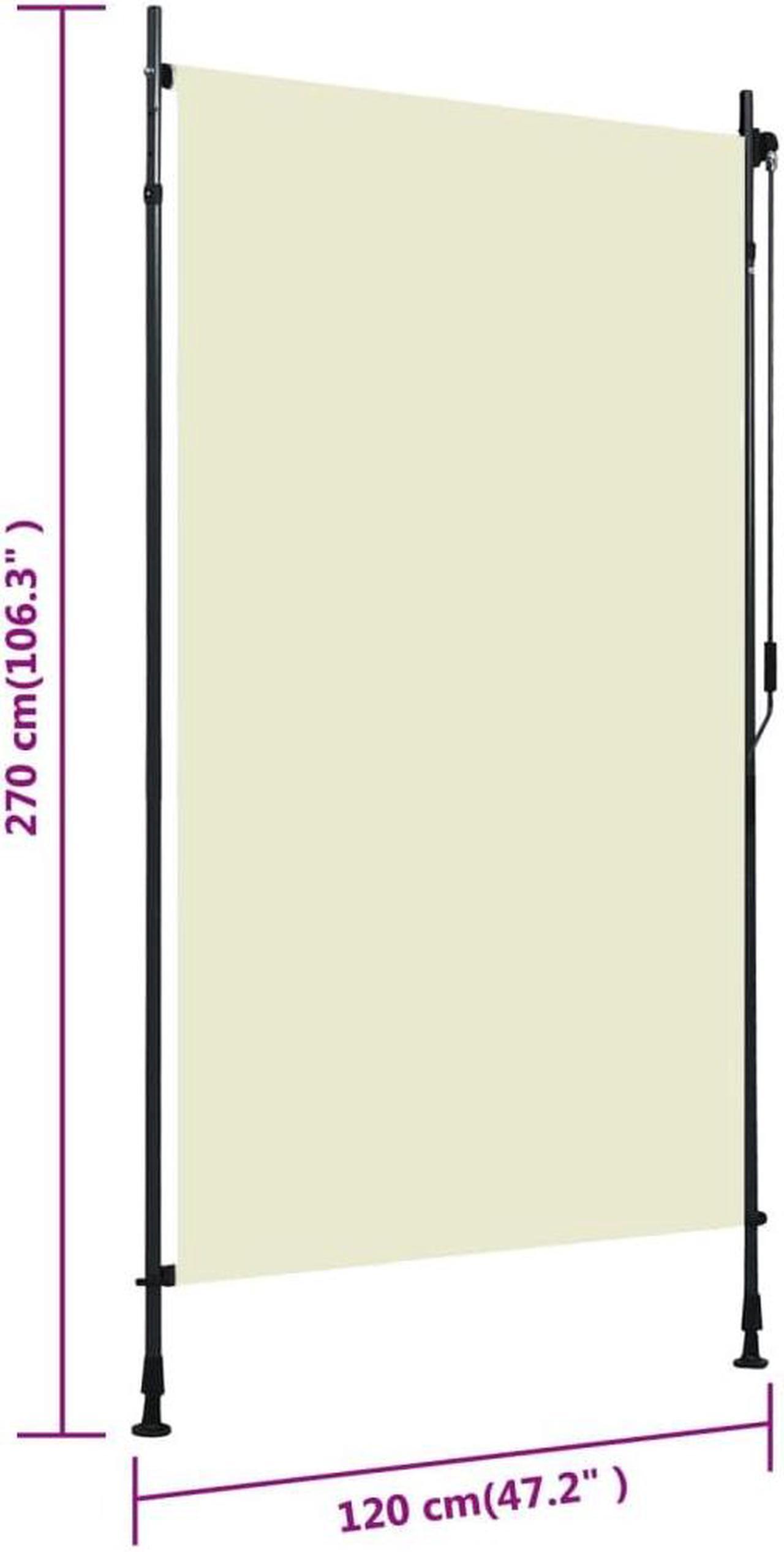 Alt view image 7 of 10 - vidaXL Roller Blind Blackout Blind with Hand Crank Height Adjustable Cream