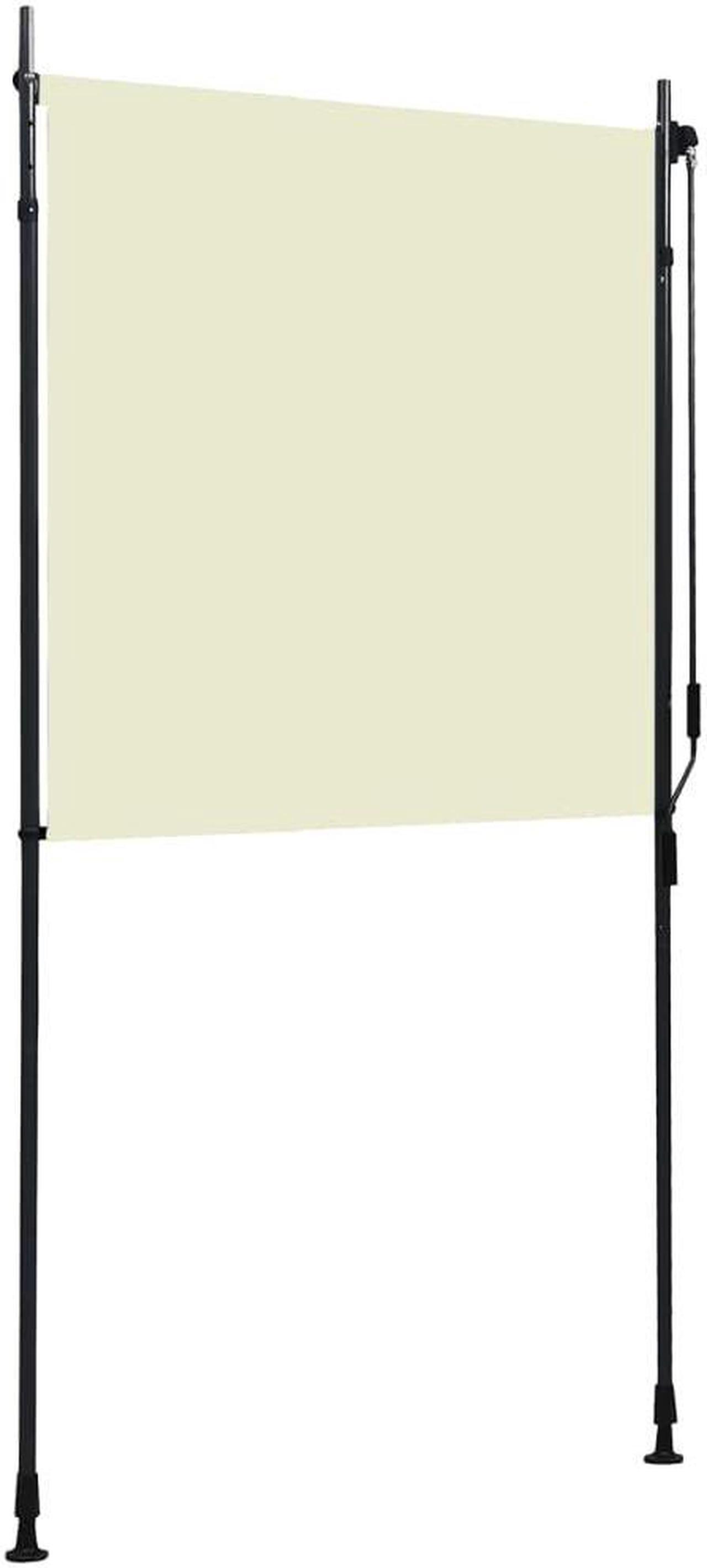 Alt view image 4 of 10 - vidaXL Roller Blind Blackout Blind with Hand Crank Height Adjustable Cream