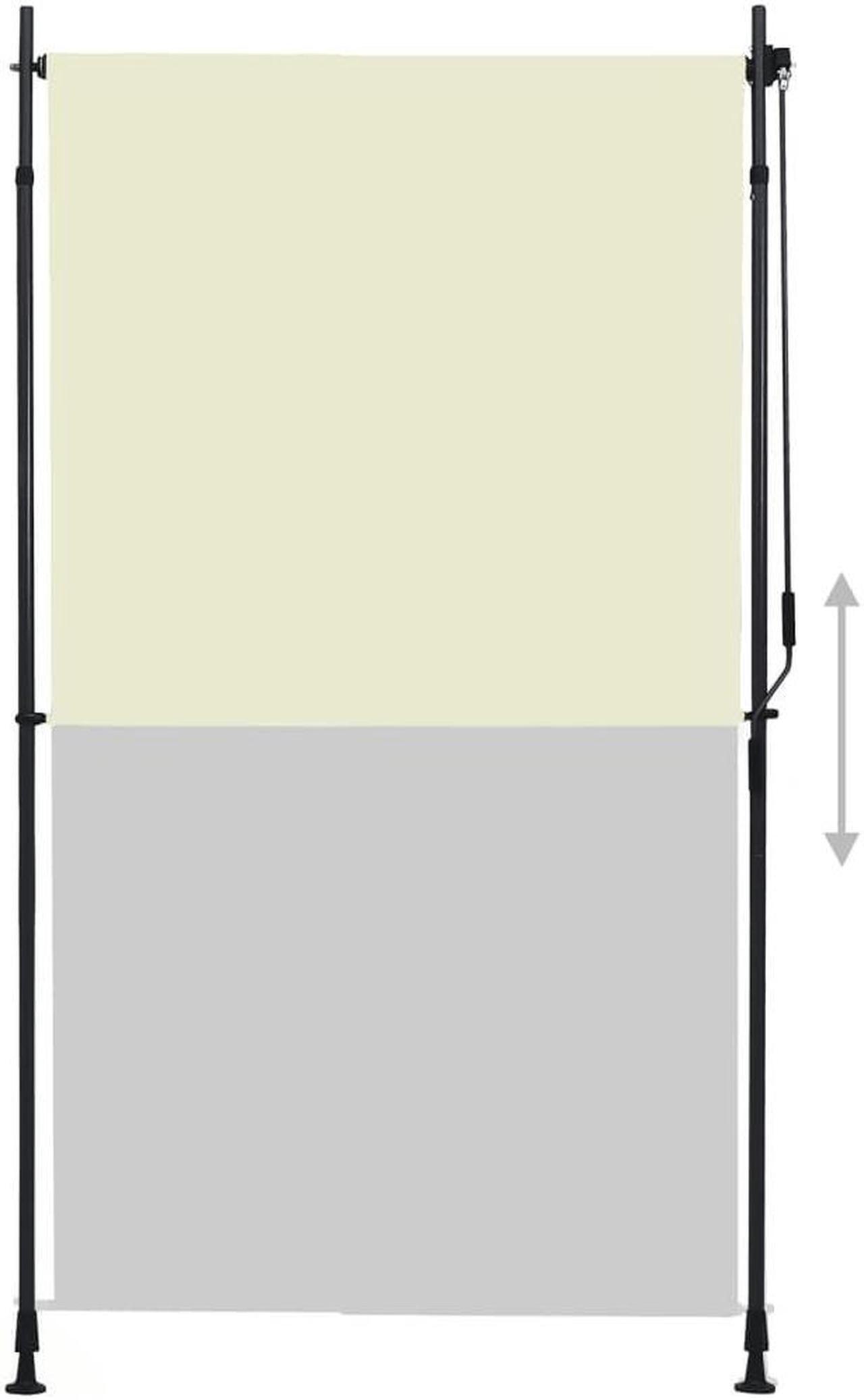 Alt view image 3 of 10 - vidaXL Roller Blind Blackout Blind with Hand Crank Height Adjustable Cream