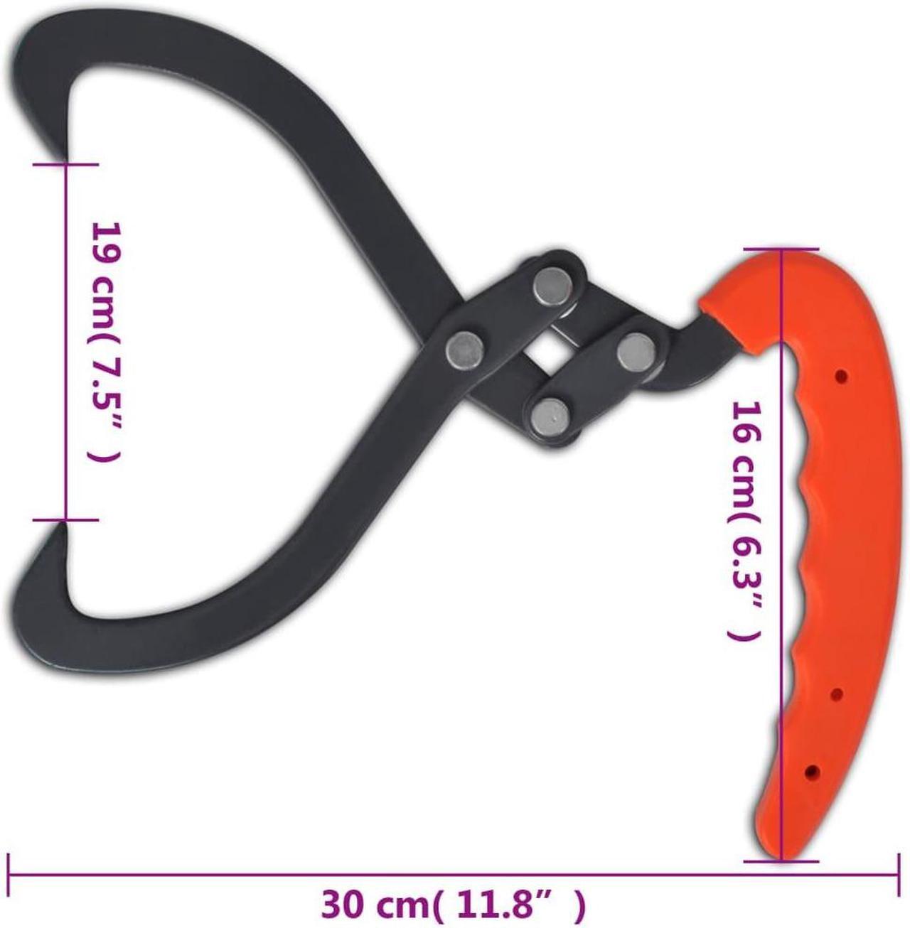 Alt view image 11 of 11 - vidaXL Log Tongs 4 Pcs Skidding Tongs with PVC Handle Log Grabber Carbon Steel