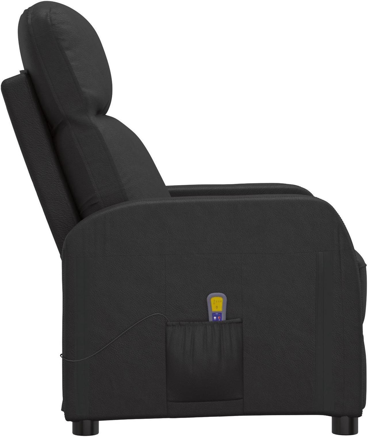 Alt view image 4 of 18 - vidaXL Massage Chair Leisure Lounge Recliner for Home Theater Black Faux Leather