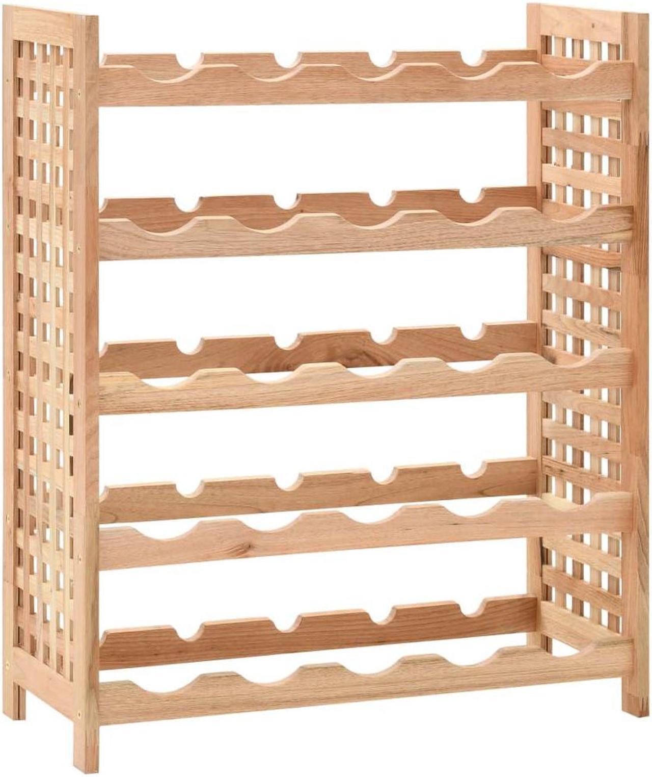 Main image of vidaXL Wine Rack for 25 Bottles Solid Walnut Wood 24.8"x9.8"x28.7"