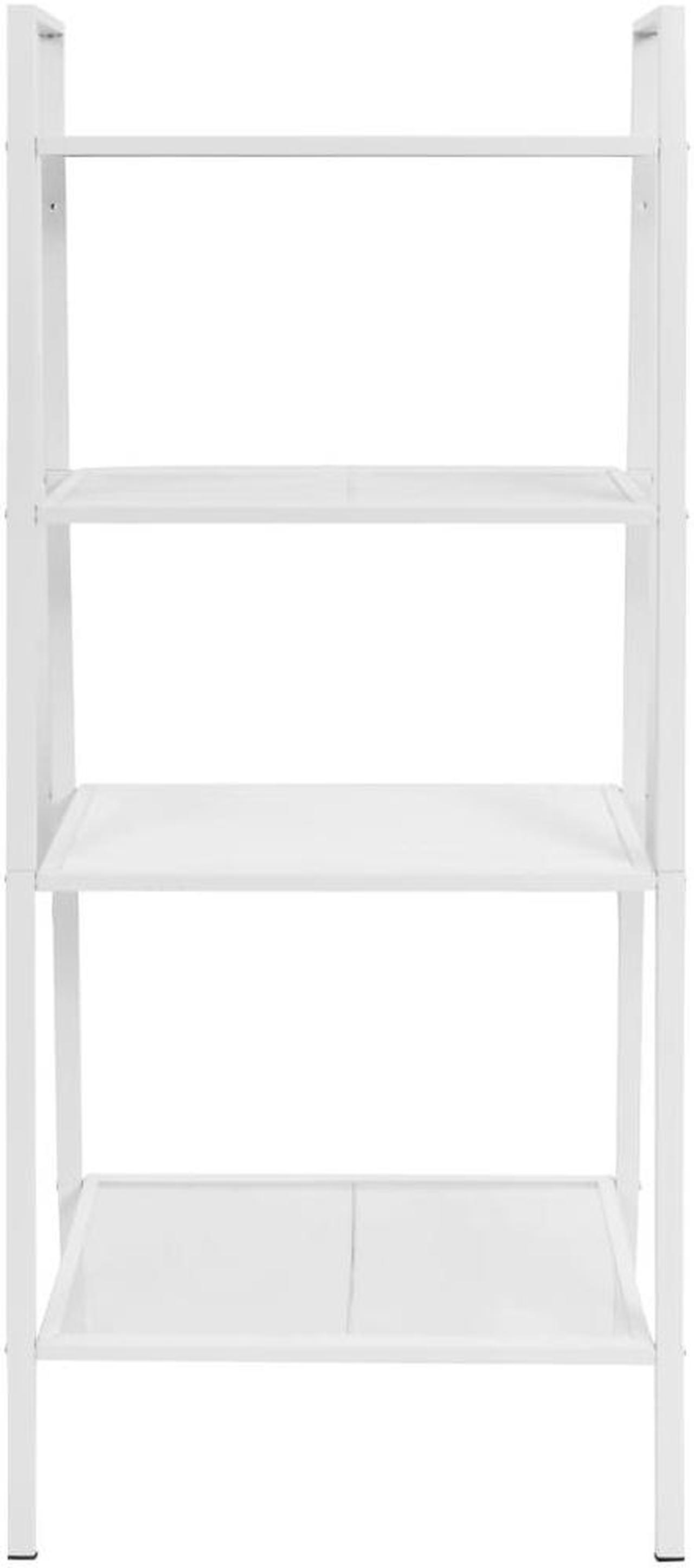 Alt view image 2 of 12 - vidaXL Bookcase 4-Tiers Ladder Bookcase Plant Display Shelving Unit Metal White