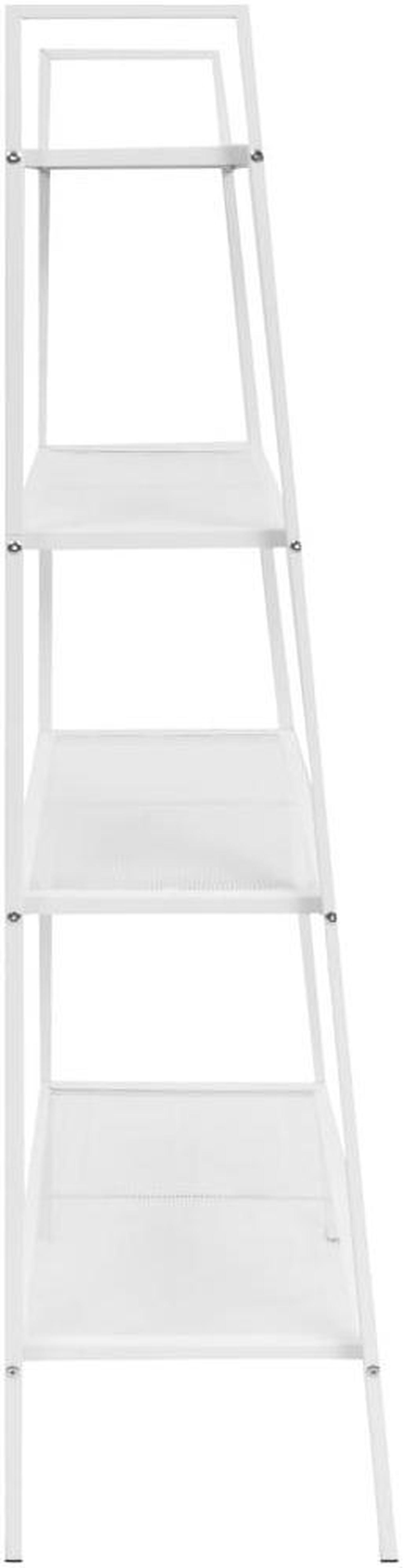 Alt view image 10 of 12 - vidaXL Bookcase 4-Tiers Ladder Bookcase Plant Display Shelving Unit Metal White