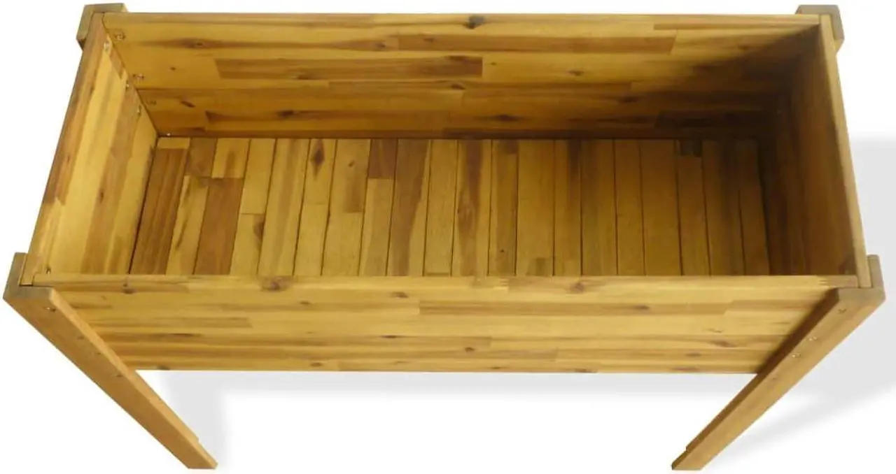 Alt view image 2 of 11 - vidaXL Solid Wood Acacia Raised Garden Raised Bed Flower Bed Outdoor Planter