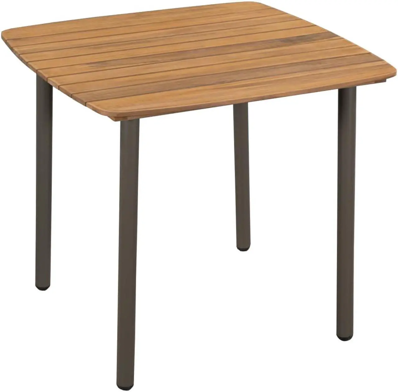 Alt view image 2 of 7 - vidaXL Patio Dining Set 5 Piece Table and Chairs Solid Acacia Wood and Steel