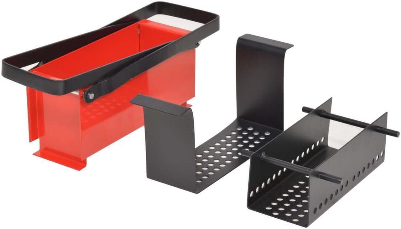 Alt view image 4 of 7 - vidaXL Paper Log Briquette Maker Steel Black and Red Manual Press Machine