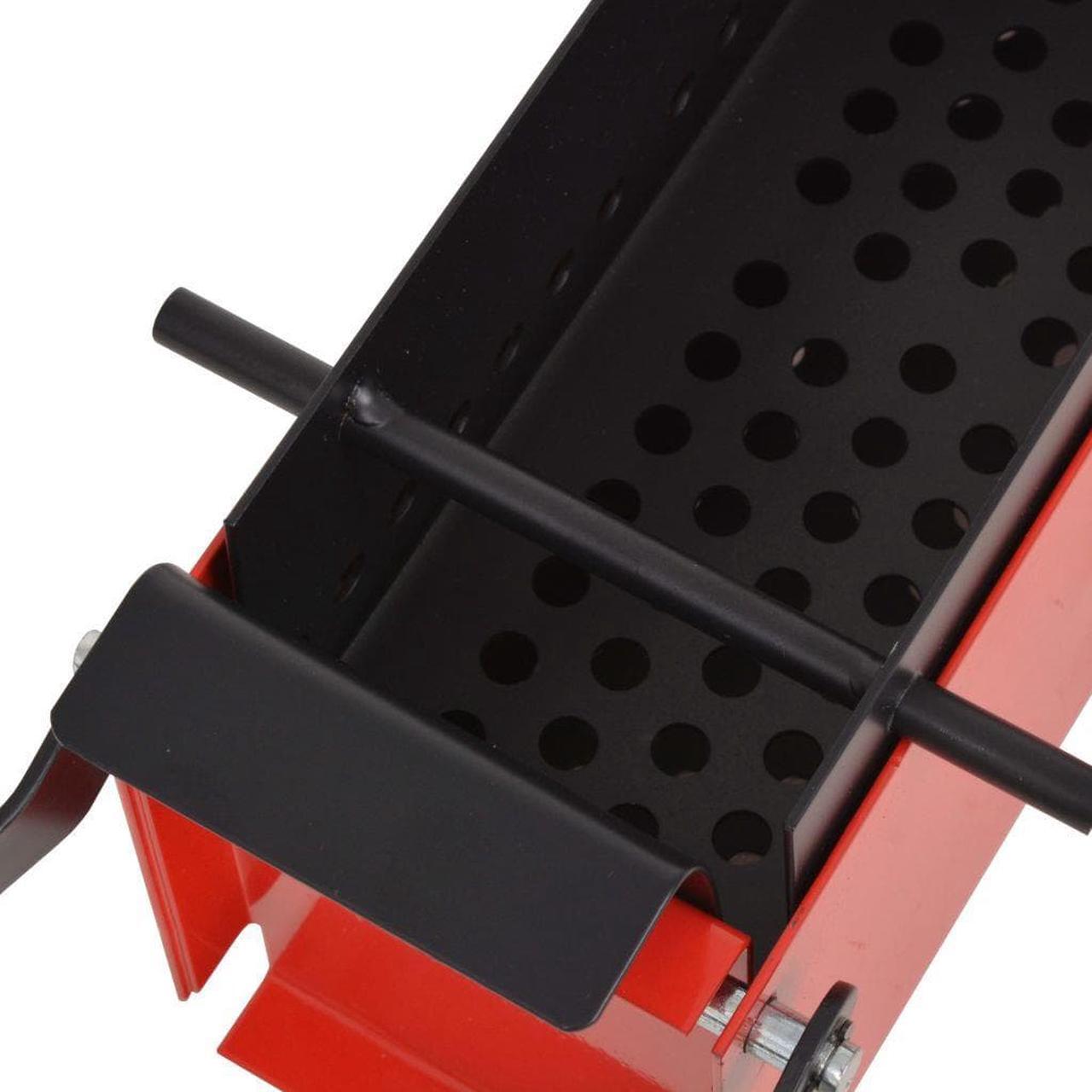 Alt view image 3 of 7 - vidaXL Paper Log Briquette Maker Steel Black and Red Manual Press Machine