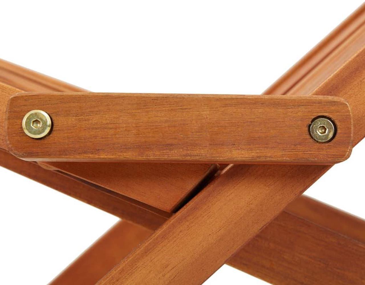 Alt view image 7 of 12 - vidaXL Solid Acacia Wood Folding Patio Lounge Chair Modern Garden Deck Chair