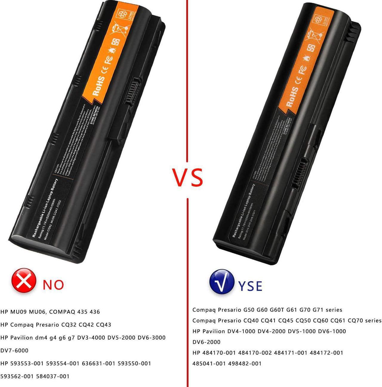 Alt view image 5 of 7 - Fancy Buying New Spare 484170-001 Laptop Battery for HP Compaq Presario CQ40 CQ45 CQ50 CQ60 EV06 KS524AA KS526AA 462889-141 462890-542 484171-001 485041-001 497694-001 484172-001, Welcome to consult