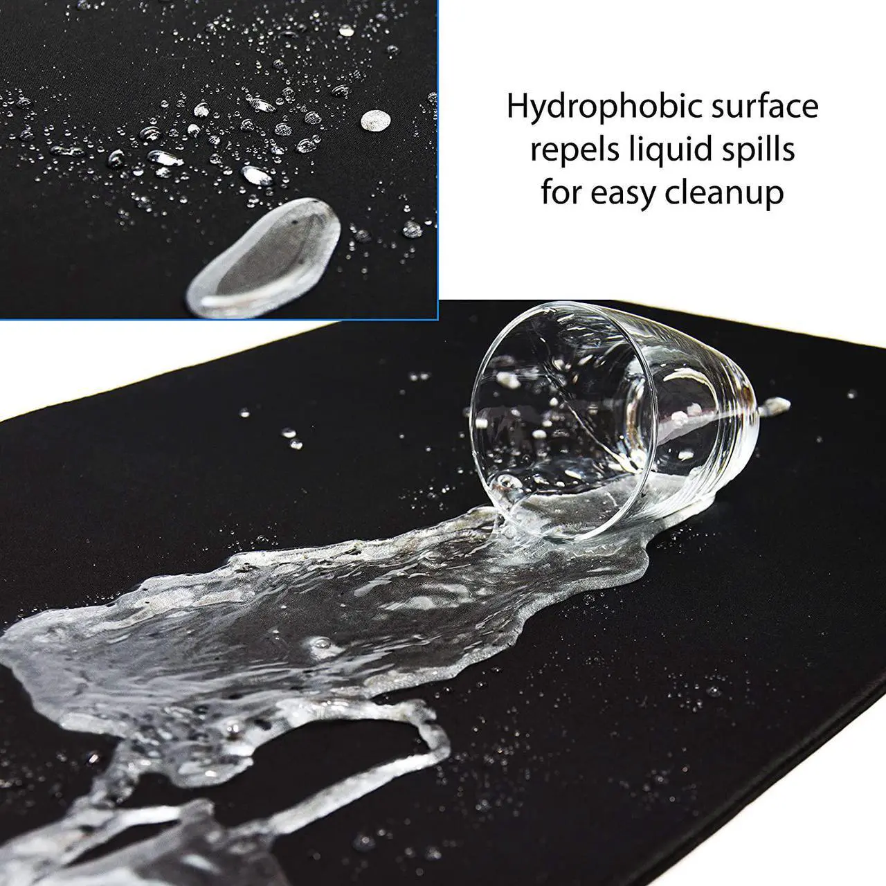 Alt view image 4 of 7 - Gaming Mouse Pad (5mm) Massive 46 inch | 46x17.3x0.20 Extra Thick | Black | Stitched Edge Large Washable Desk Mat