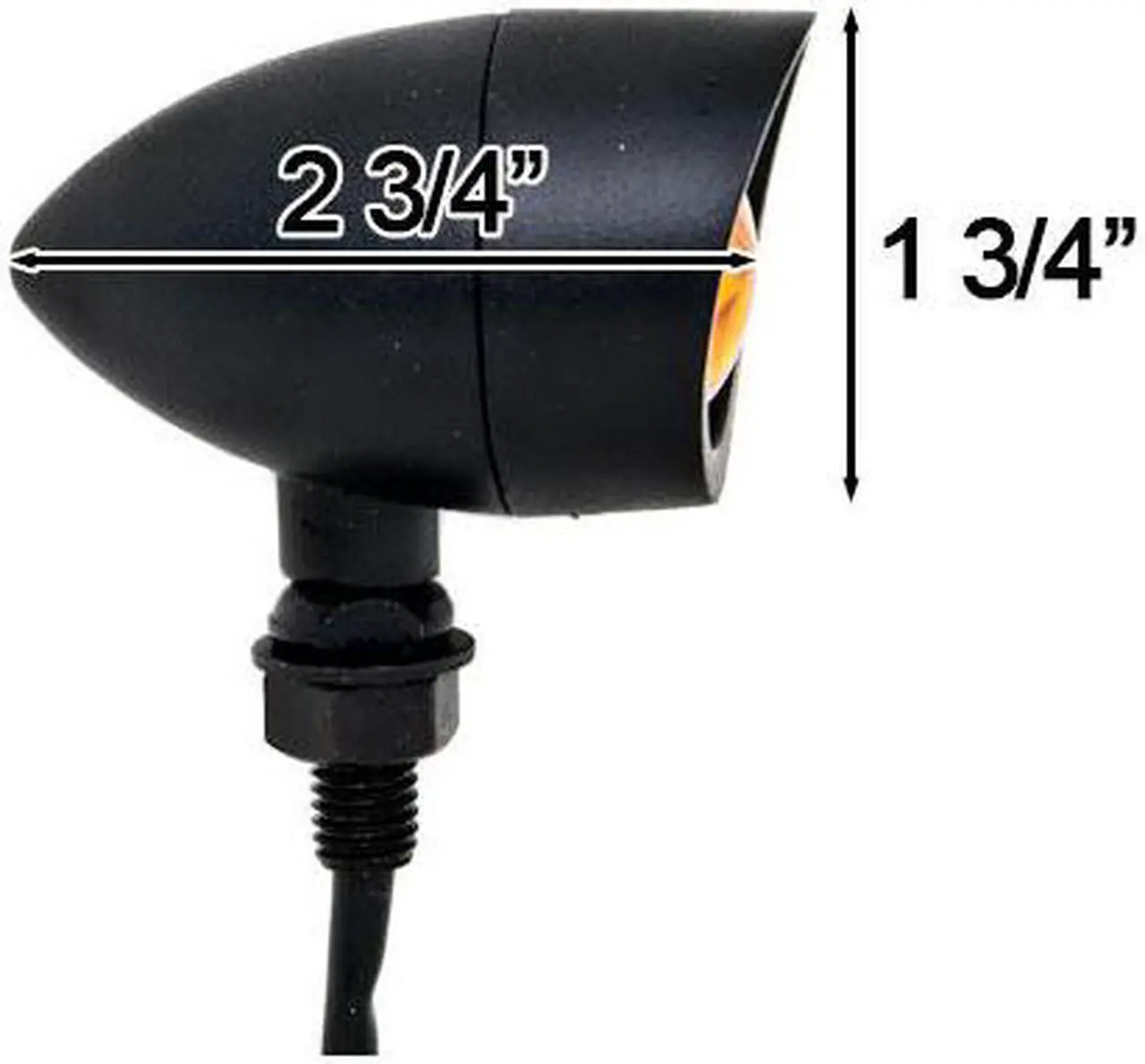 Alt view image 4 of 6 - Motorcycle 2 pcs Black Amber Turn Signals Lights Compatible with Honda VT Shadow Spirit Velorex Deluxe 600 750 1100