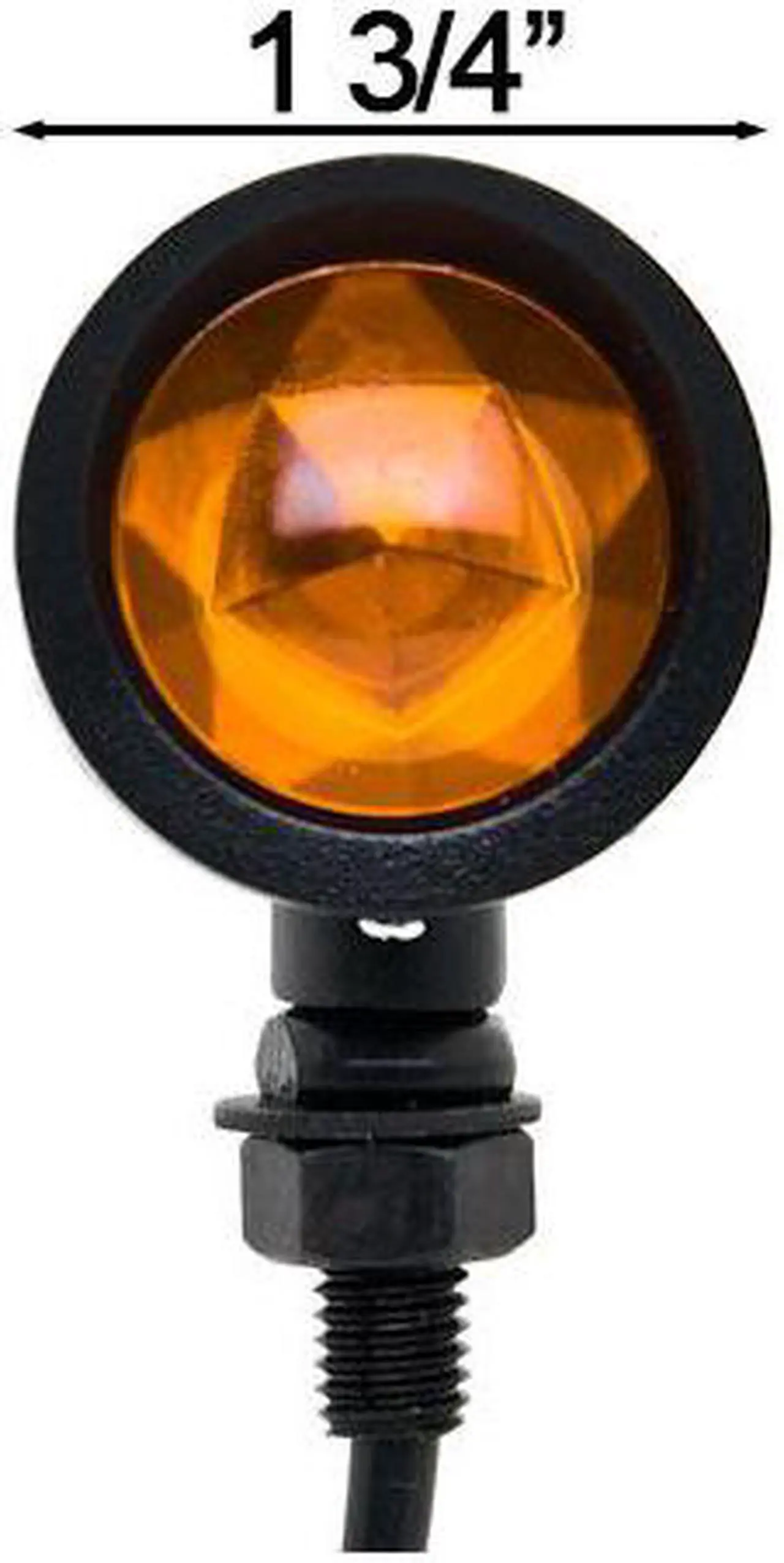 Alt view image 5 of 6 - Motorcycle 2 pcs Black Amber Turn Signals Lights Compatible with Honda VT Shadow Spirit Velorex Deluxe 600 750 1100