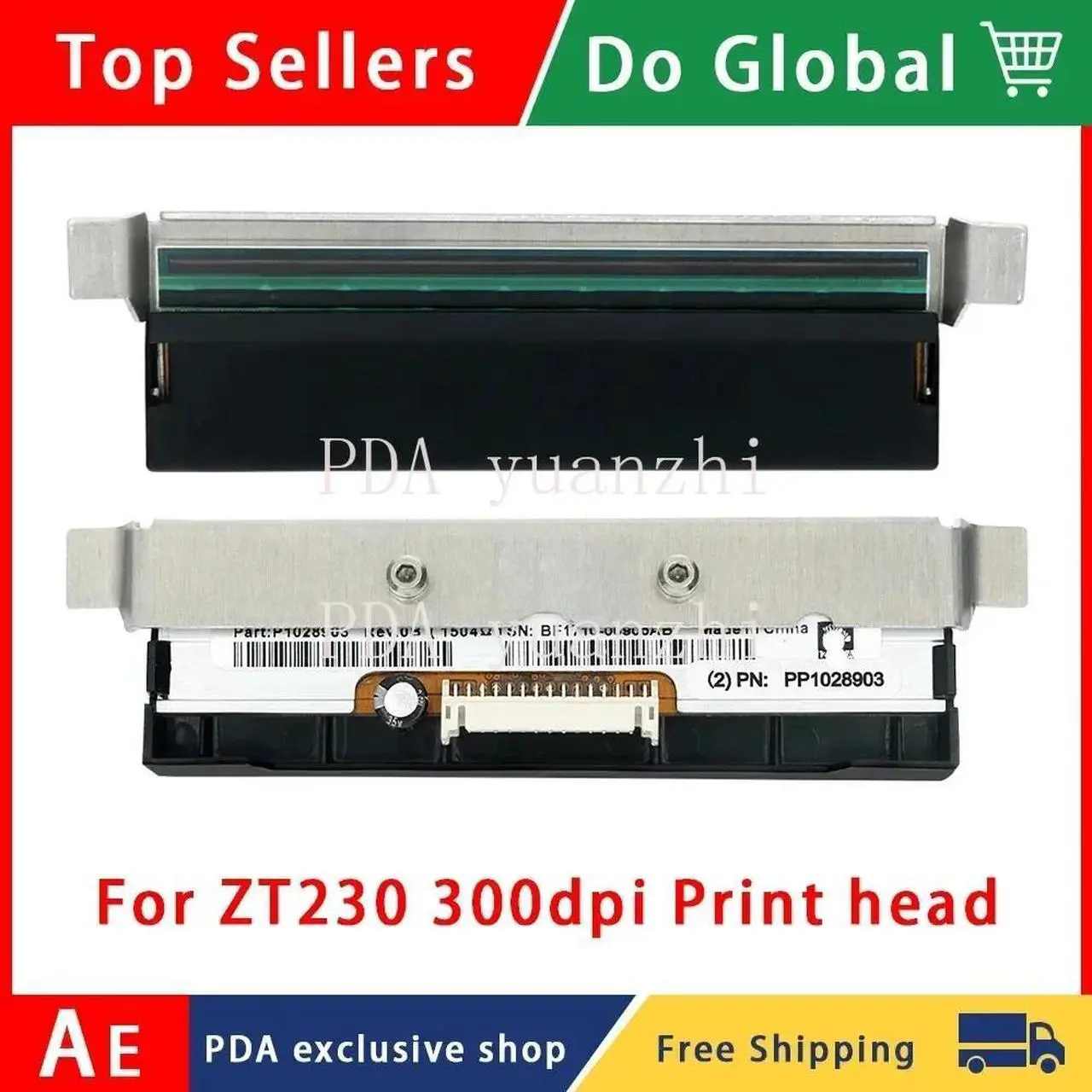 Main image of New 300dpi Print head For Ze bra ZT210 ZT220 ZT230 Bar code Thermal Printhead PN:P1037974-011