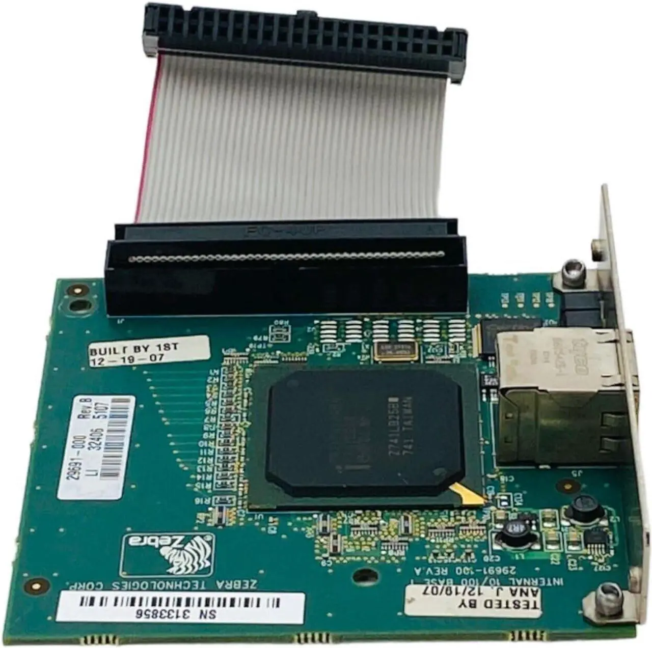 Alt view image 3 of 7 - Ze bra 20063M Ethernet Print Server Network Card 29691-002 29691-100 29691-000 29691-099 for S4M Label Printer
