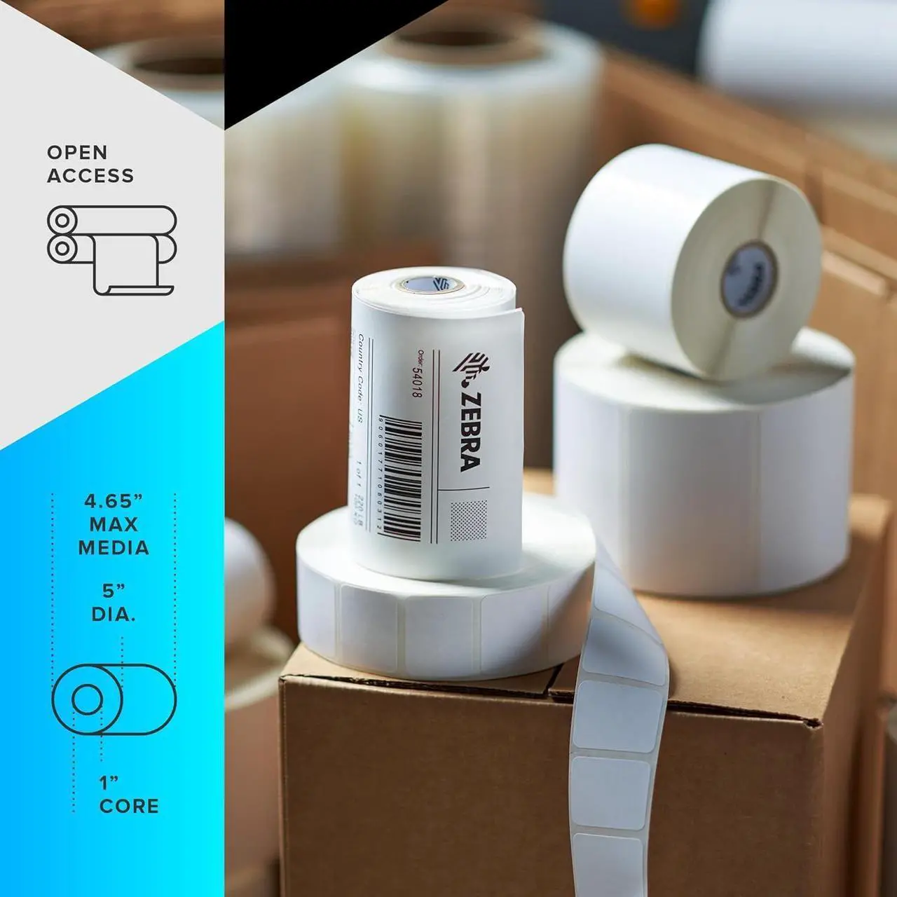 Alt view image 3 of 6 - Ze bra ZD621 Thermal Shipping Label Printer 4"| 300 DPI | No Ink Required | 4x6 | USB, Serial, Ethernet, Tap to Print NFC | Touch Color LCD | 2 Year Warranty | UPS/USPS/FedEx | Thermal Transfer