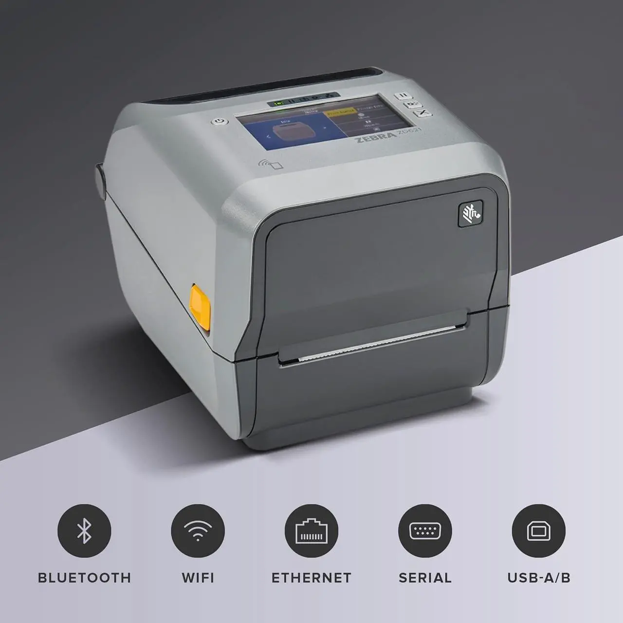 Alt view image 2 of 6 - Ze bra ZD621 Thermal Shipping Label Printer 4"| 300 DPI | No Ink Required | 4x6 | USB, Serial, Ethernet, Tap to Print NFC | Touch Color LCD | 2 Year Warranty | UPS/USPS/FedEx | Thermal Transfer