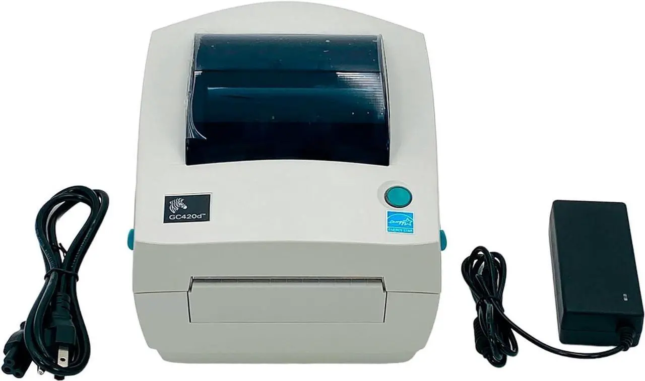 Alt view image 3 of 7 - Genuine Ze bra GC420d Direct Thermal Label Printer GC420-200510-000 USB Serial Parallel, Bundle with AC Adapter