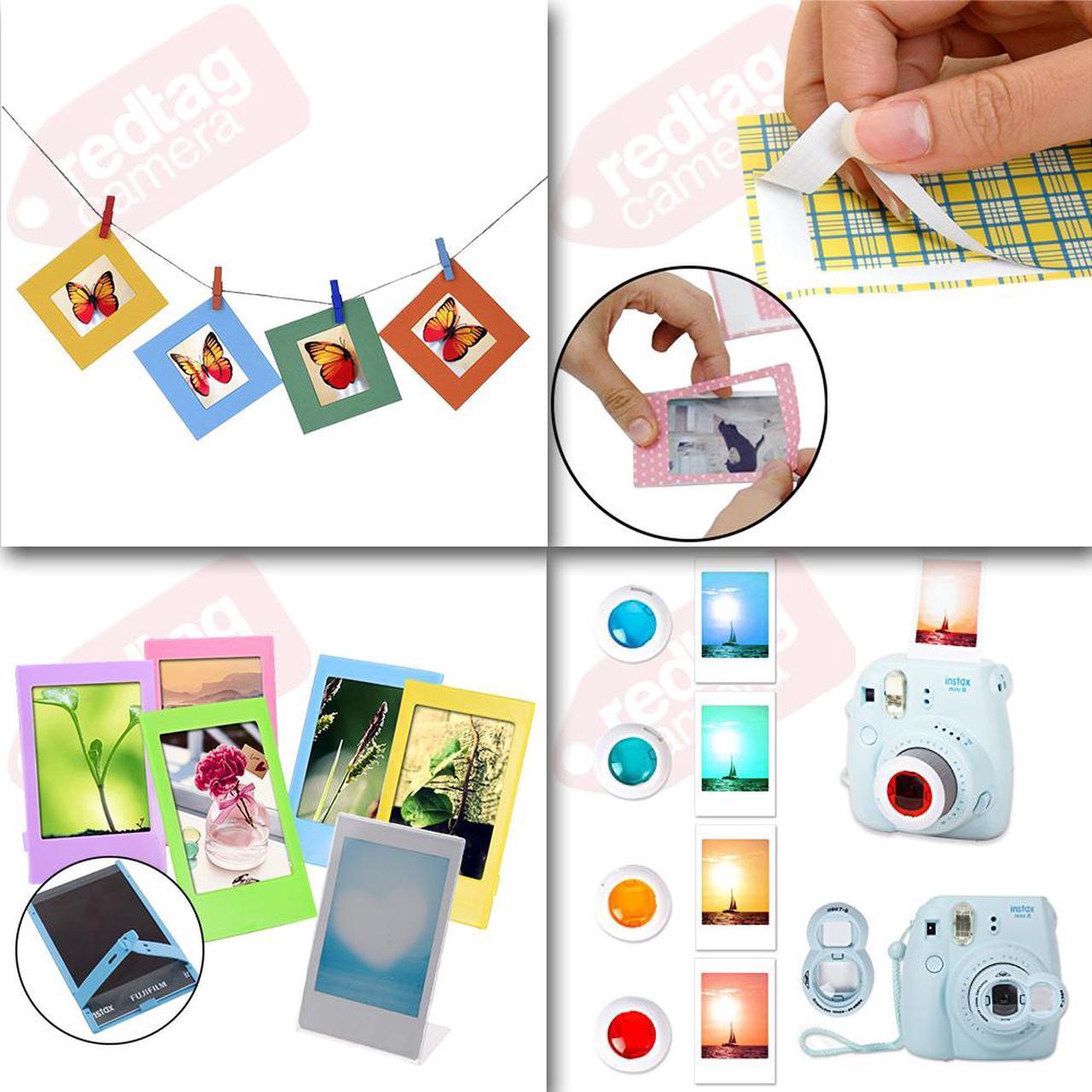 Alt view image 3 of 4 - Fujifilm Instax Mini 9 Instant Film Camera Clear Pink + 40 Film Deluxe Bundle