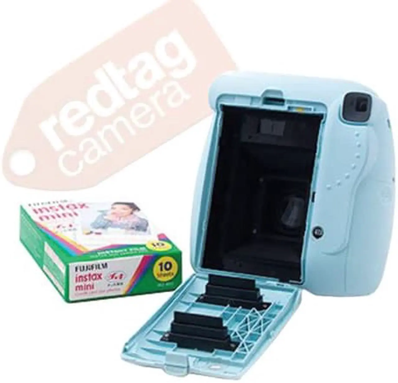 Alt view image 5 of 7 - Fuji Instax Mini 8 Fujifilm Instant Film Camera Blue + 20 Sheets Instant Film