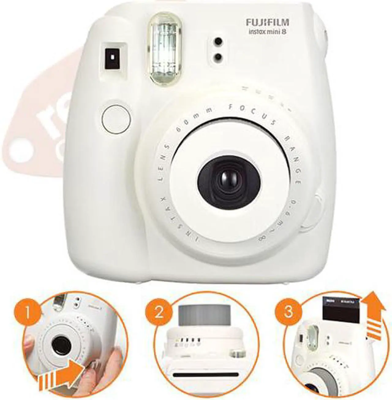Alt view image 3 of 7 - Fuji Instax Mini 8 Fujifilm Instant Film Camera Blue + 20 Sheets Instant Film