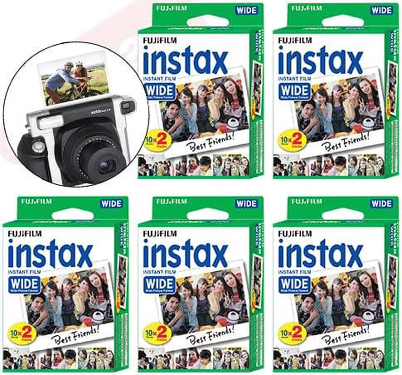 Alt view image 2 of 3 - Fujifilm INSTAX WIDE Fuji Instant Film 100 Sheets for Wide 300 Instant Cameras