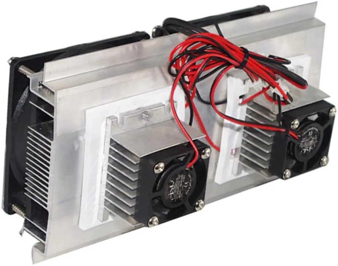 Alt view image 2 of 4 - 200 x 115 x 8.5mm 120W Thermoelectric Peltier Refrigeration Semiconductor Cooling System Kit Double Fan