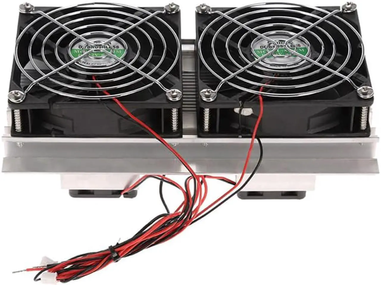 Alt view image 3 of 4 - 200 x 115 x 8.5mm 120W Thermoelectric Peltier Refrigeration Semiconductor Cooling System Kit Double Fan