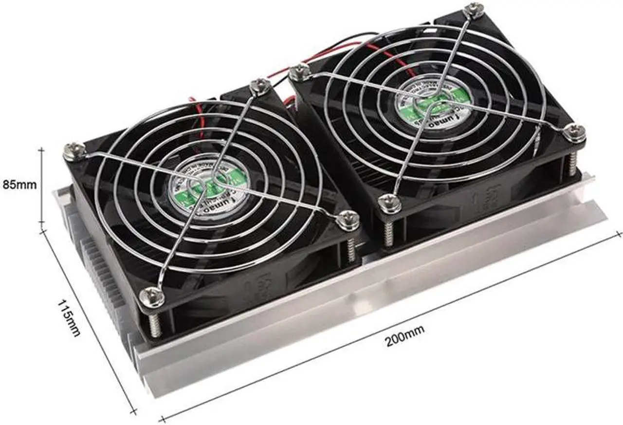 Alt view image 4 of 4 - 200 x 115 x 8.5mm 120W Thermoelectric Peltier Refrigeration Semiconductor Cooling System Kit Double Fan