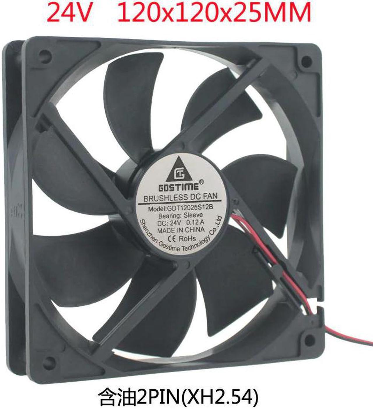 Main image of DC brushless cooling fan 24V 2Pin DC 12025 120mm 12CM cm