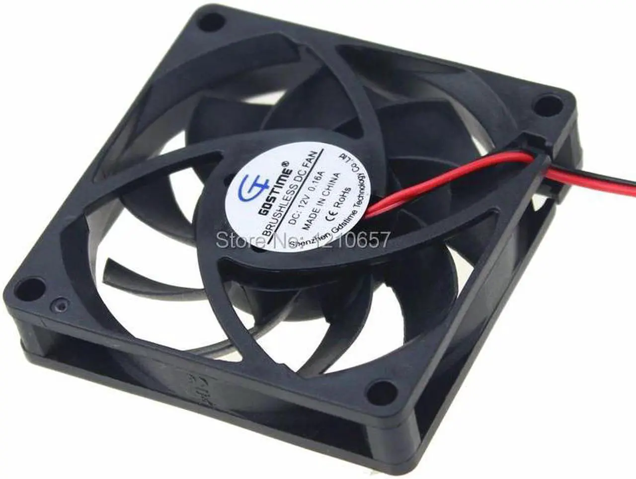 Alt view image 2 of 5 - 1 PCS GDT 70MM 70 x 70 x 15mm 2Pin 7cm 12V DC Brushless Cooling Fan Cooler