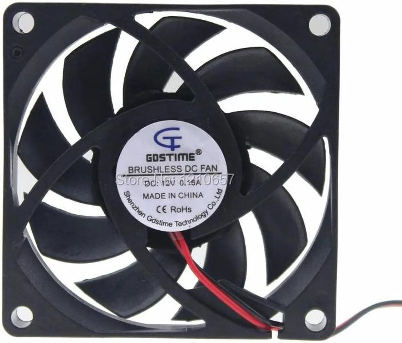 Alt view image 3 of 5 - 1 PCS GDT 70MM 70 x 70 x 15mm 2Pin 7cm 12V DC Brushless Cooling Fan Cooler