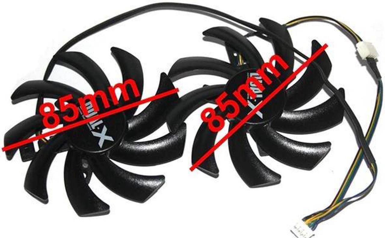 Alt view image 3 of 6 - 2Pcs/lot FD7010H12S DC 12V 0.35AMP 4Pin 85MM VGA Card Fan for Sapphire HD7870 HD7950 HD7970 HD7790 graphics card cooling