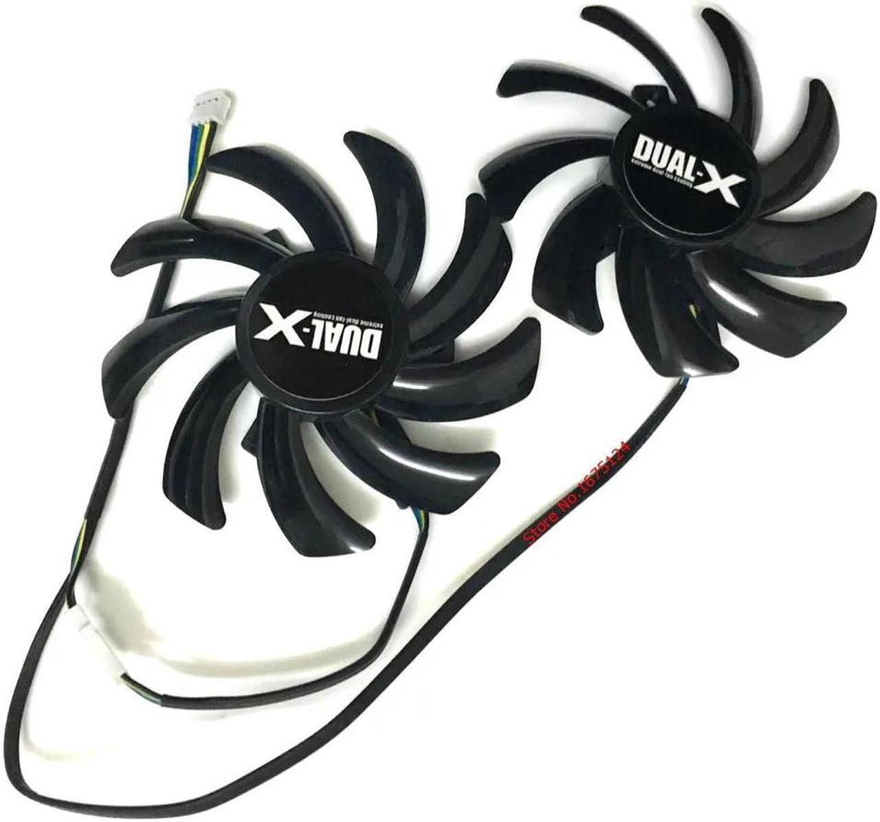 Alt view image 4 of 6 - 2Pcs/lot FD7010H12S DC 12V 0.35AMP 4Pin 85MM VGA Card Fan for Sapphire HD7870 HD7950 HD7970 HD7790 graphics card cooling